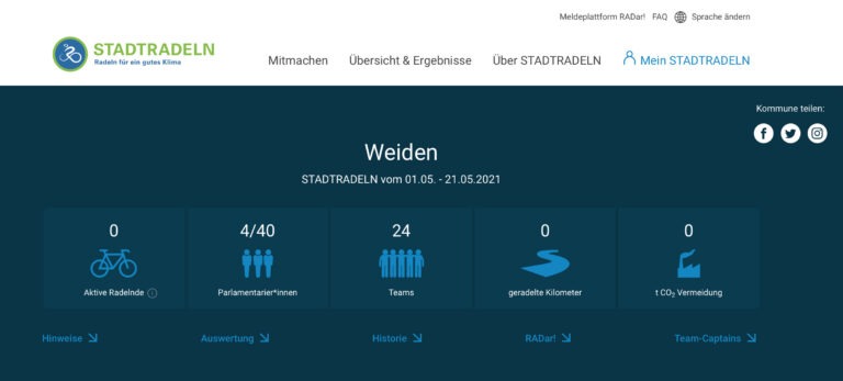 🚲 🚲 🚲 Radelt mit im Team „Grün und Bunt Weiden“ 🚲 🚲 🚲 🚲 🚲